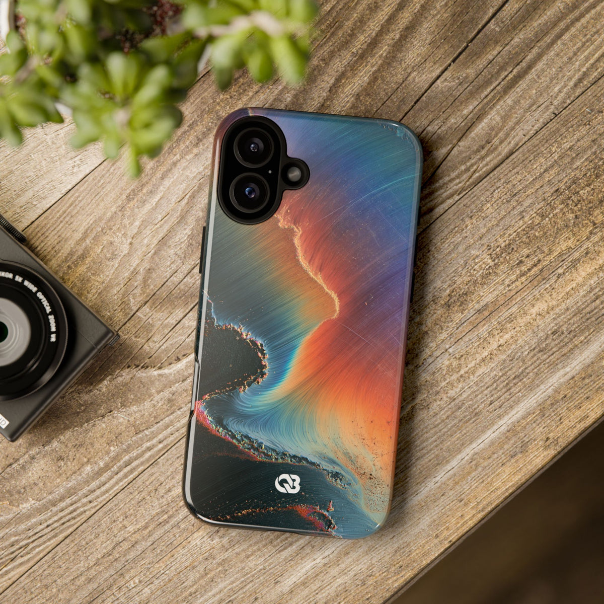 Prismatic Aura Shift · Tough Phone Case for iPhone · Blue