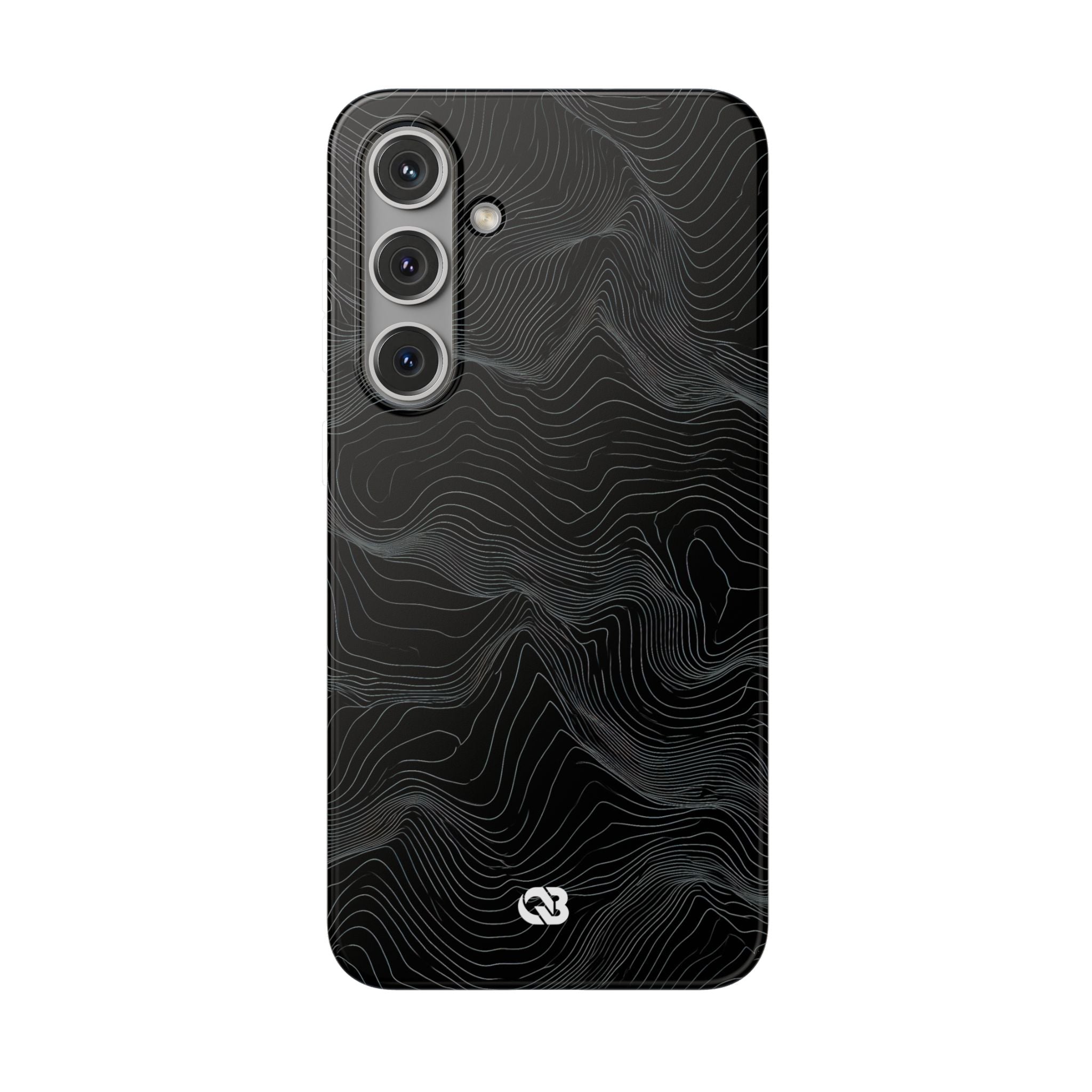 Black Lite Phone Case for Samsung - Obsidian Topo Wireframe