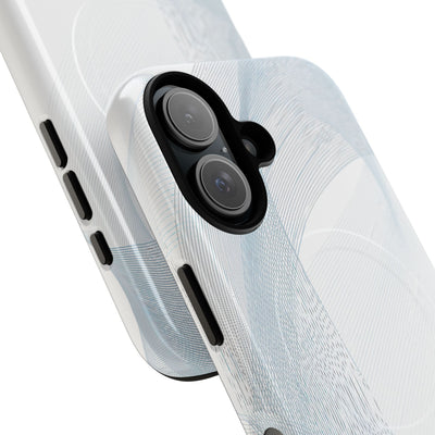 White Tough 2.0 Magsafe Phone Case for iPhone - Arctic Line Current
