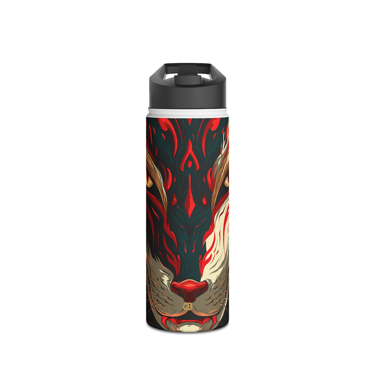 Crimson Kitsune Spirit · Insulated Water Bottle · Red