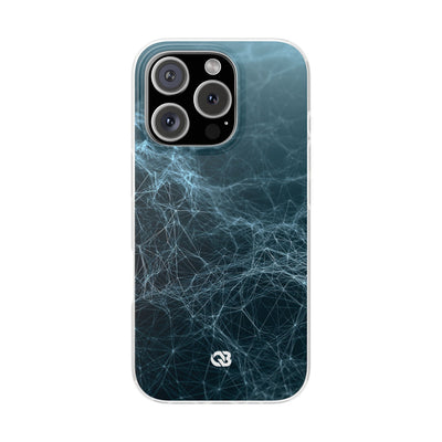 Teal Lite Phone Case for iPhone - Arctic Neural Mesh