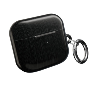 Obsidian Brushed Steel · Hard Case for AirPods & AirPods Pro · Black