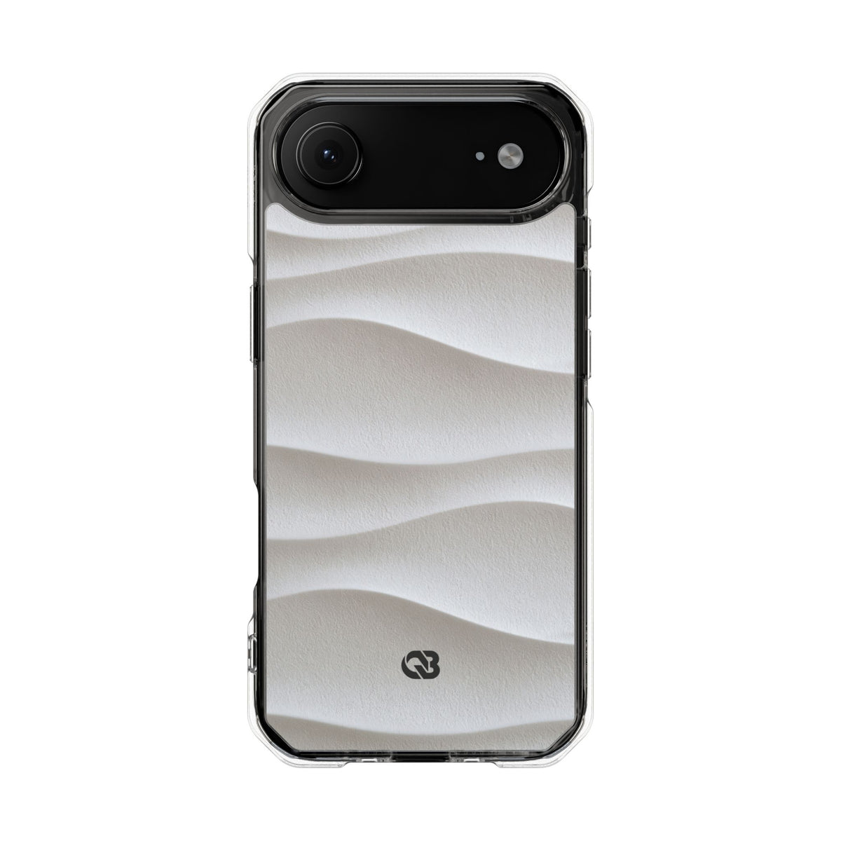 Sculpted Dune Relief · Clear Impact Magnetic Phone Case for iPhone ·  White