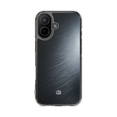 Grey Impact MagSafe Phone Case for iPhone - Charcoal Brushed Steel