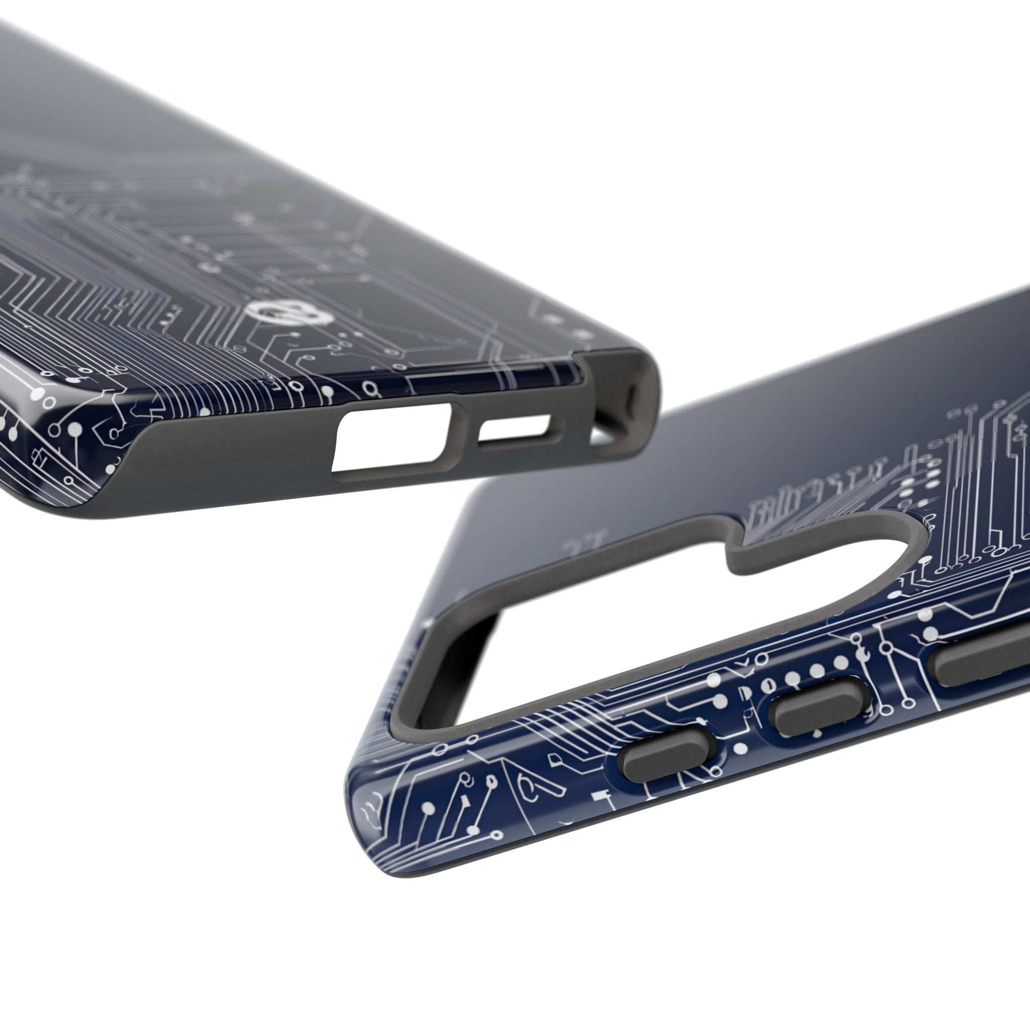 Blue Tough Phone Case for Samsung - Cobalt Data Stream