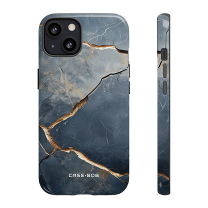 Jagged Vein Navy iPhone 13 Case - Tough