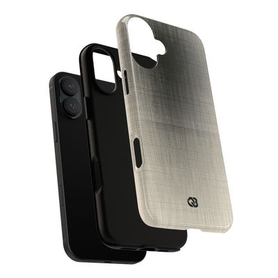 Beige Tough Phone Case for iPhone - Carbon Screen Grid