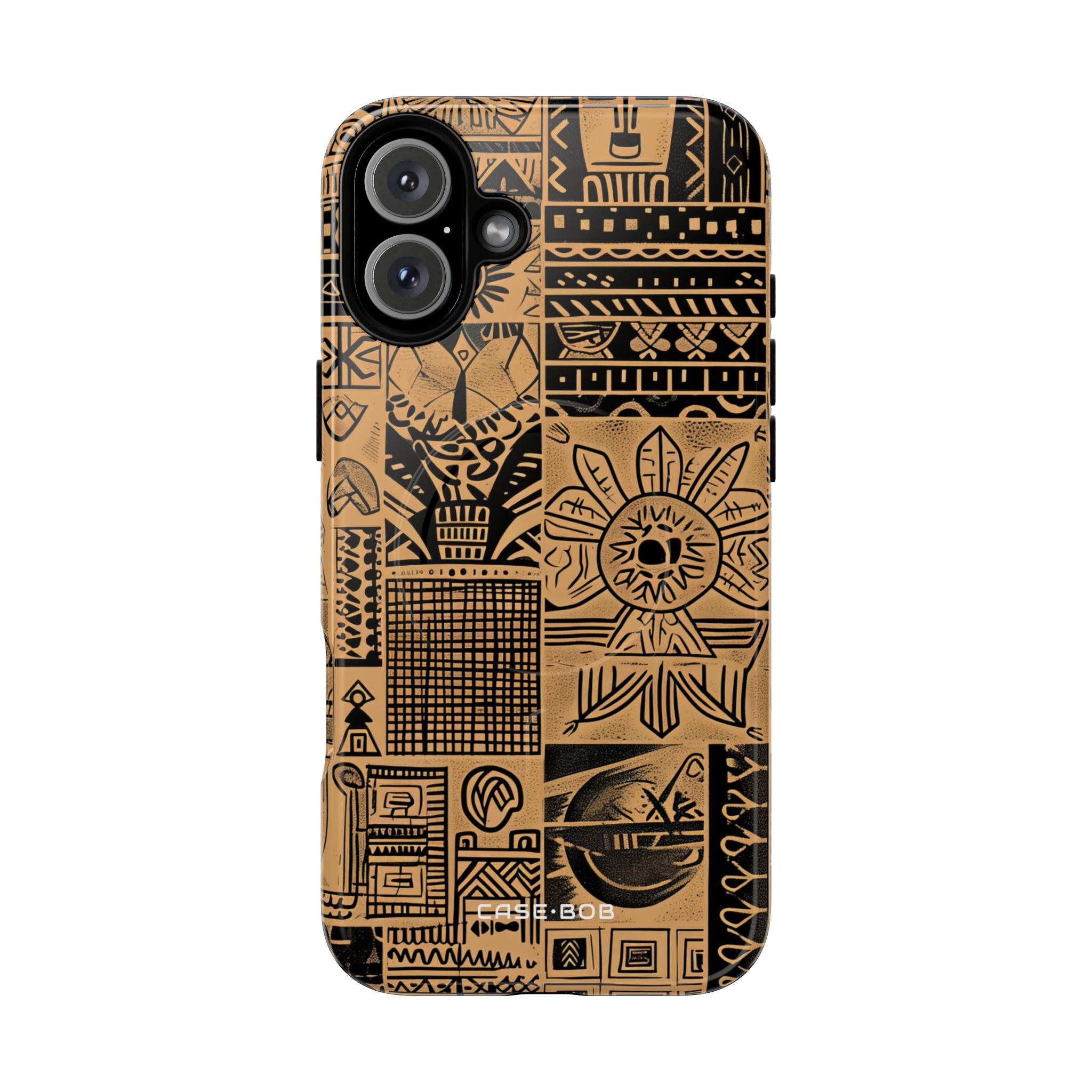 Tribal Faces iPhone 16 Plus Cover - Tough+