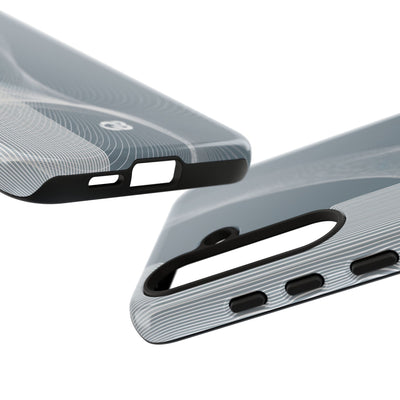Grey Tough Phone Case for Samsung - Slate Mesh Horizon