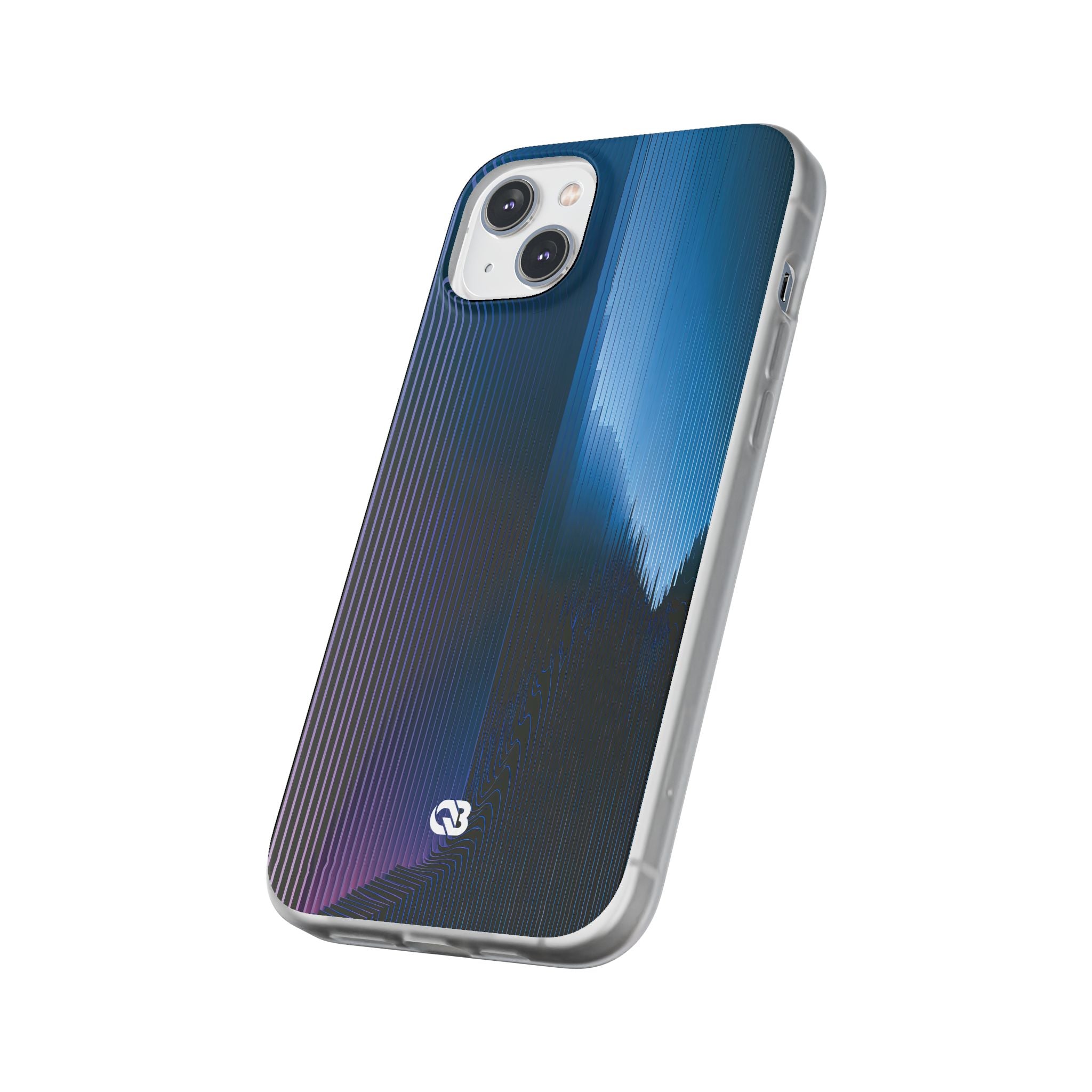 Blue Lite Phone Case for iPhone - Indigo Distortion Wave