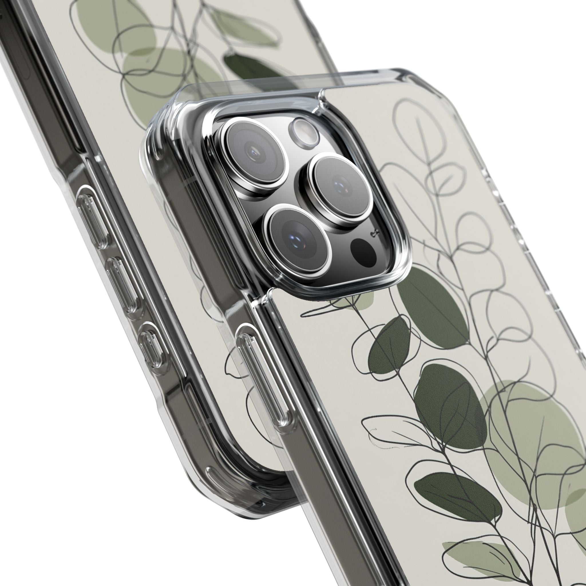 Green Impact MagSafe Phone Case for iPhone - Muted Eucalyptus Sketch