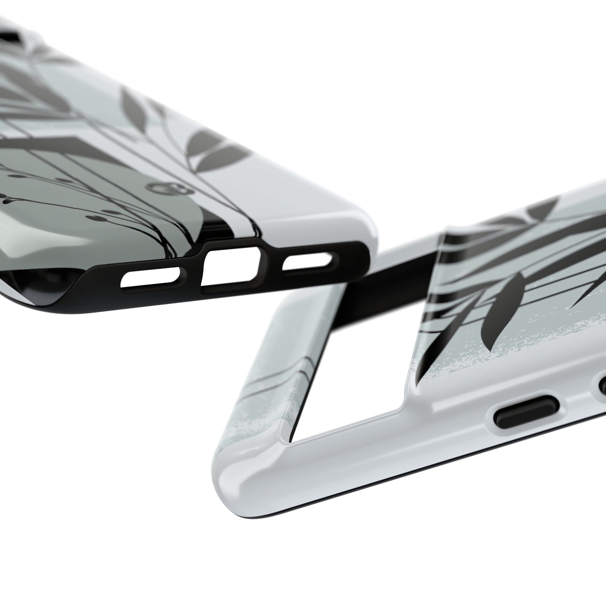 Grey Tough Phone Case for Google Pixel - Sage Bamboo Noir