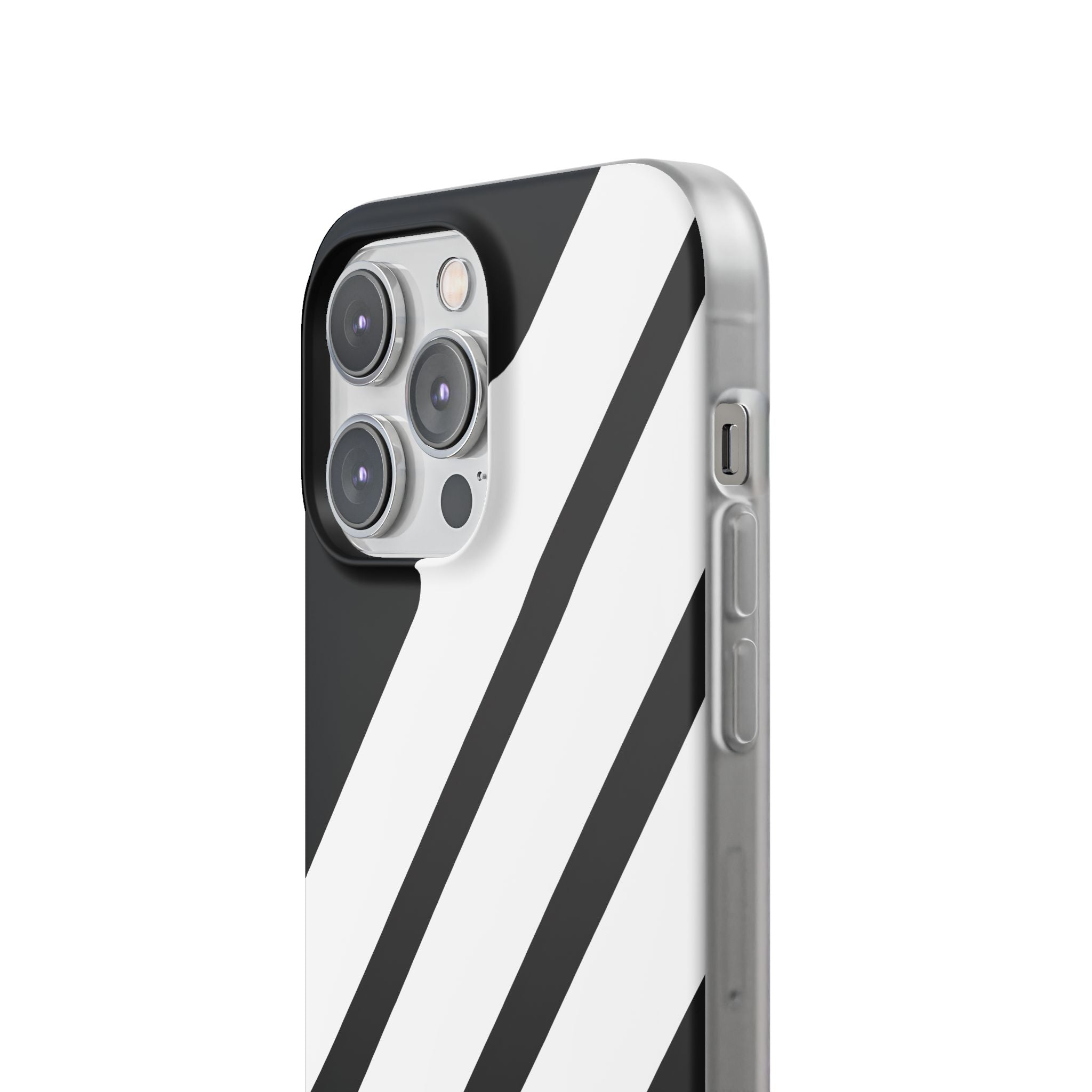 Obsidian White Bars · Soft Handyhülle für iPhone