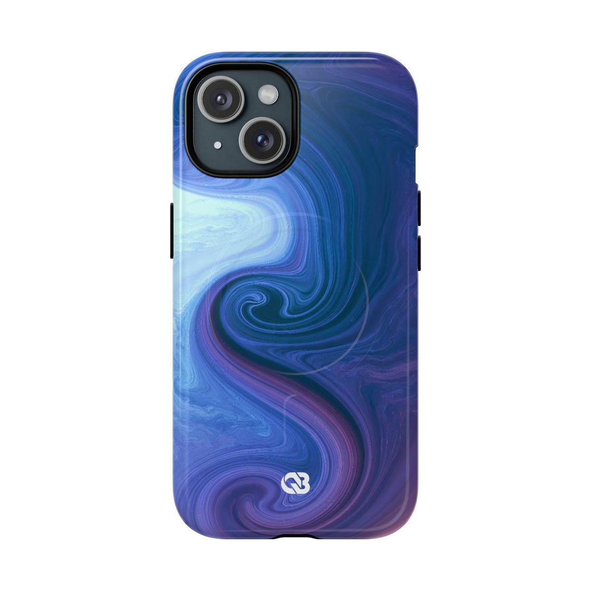 Azure Fluid Swirl · Tough 2.0 Magnetic Phone Case for iPhone · Blue