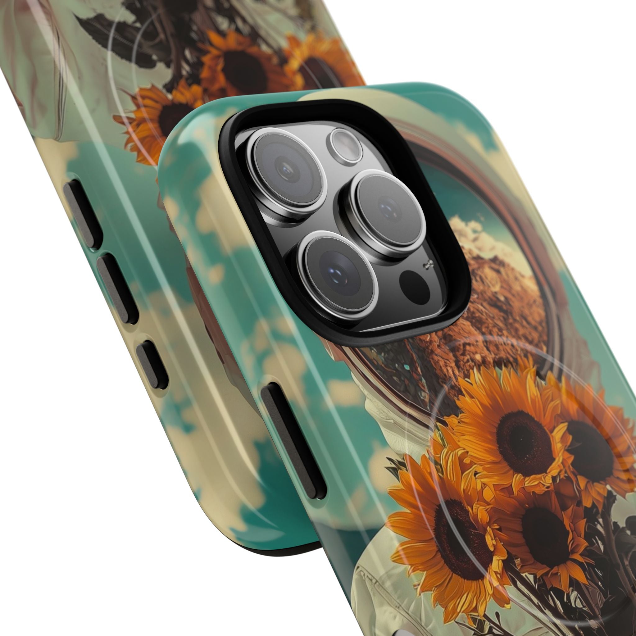 Sunflower Astronaut iPhone 16 Pro Case - Tough+