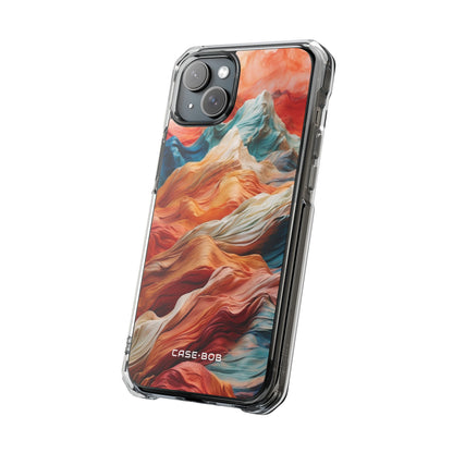 Fabric Peaks Cream iPhone 15 Plus Case - Impact