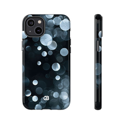 Black Tough Phone Case for iPhone - Silver Orbit Glow