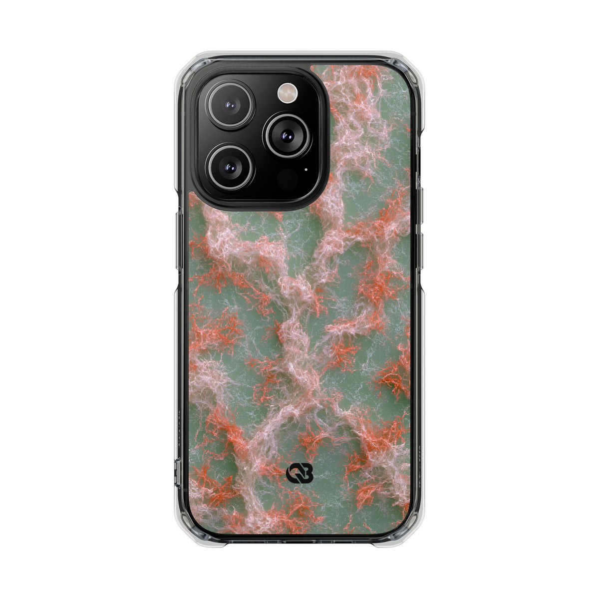Coral Pixel Matrix · Clear Impact Magnetic Phone Case for iPhone · Green