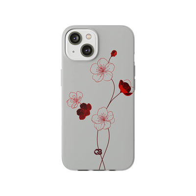 Red Lite Phone Case for iPhone - Kyoto Ember Bloom