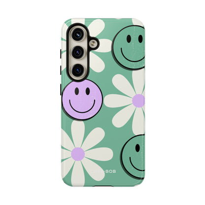 Smiley Daisy Glow Samsung S24 Case - Tough
