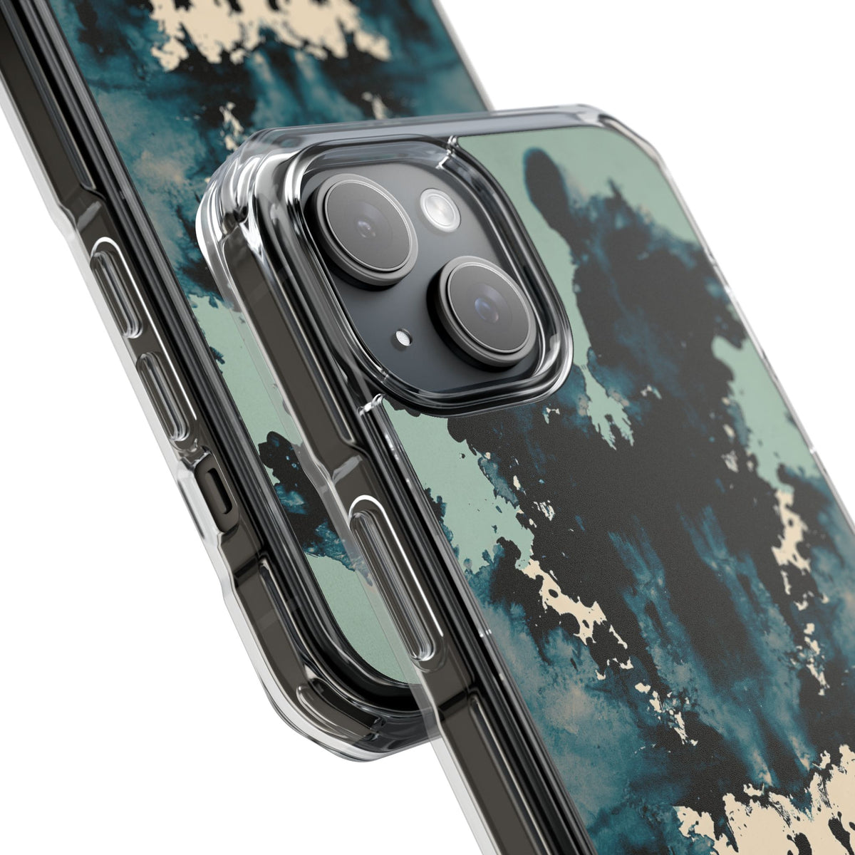 Rorschach Ink Void · Clear Impact Magnetic Phone Case for iPhone ·  Black
