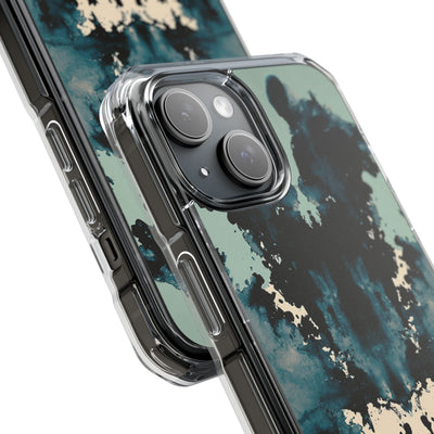 Rorschach Ink Void · Clear Impact Magnetic Phone Case for iPhone ·  Black