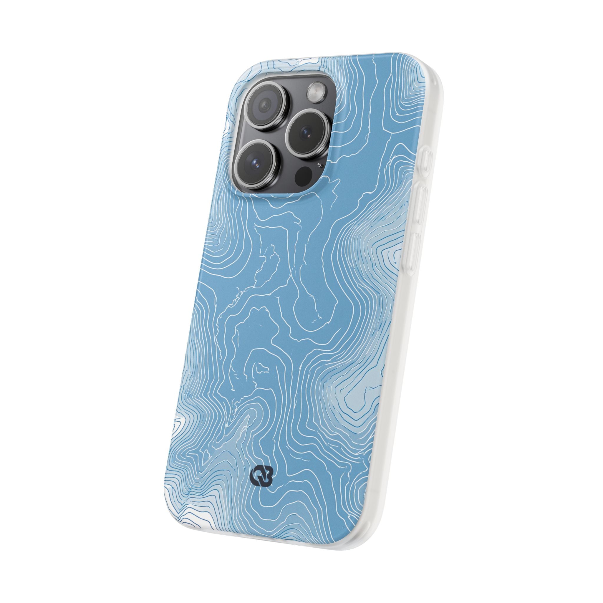 Blue Lite Phone Case for iPhone - Glacial Ridge Topo