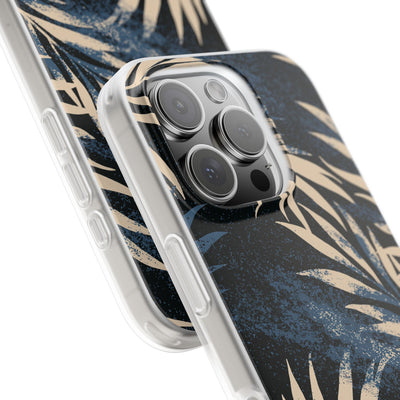 Blue Lite Phone Case for iPhone - Midnight Indigo Palm