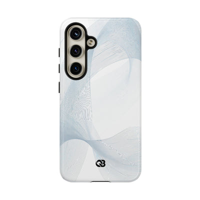 White Tough Phone Case for Samsung - Arctic Line Current