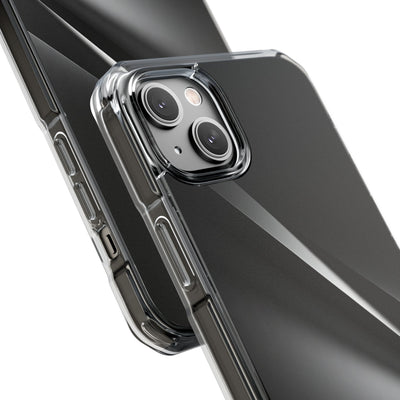 Obsidian Ridge · Clear Impact Magnetic Phone Case for iPhone ·  Black