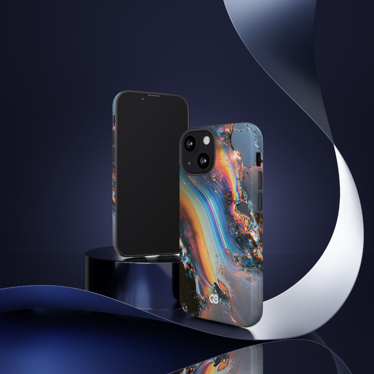 Prismatic Aura Flow · Tough Phone Case for iPhone · Blue