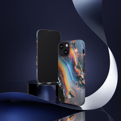Prismatic Aura Flow · Tough Phone Case for iPhone · Blue