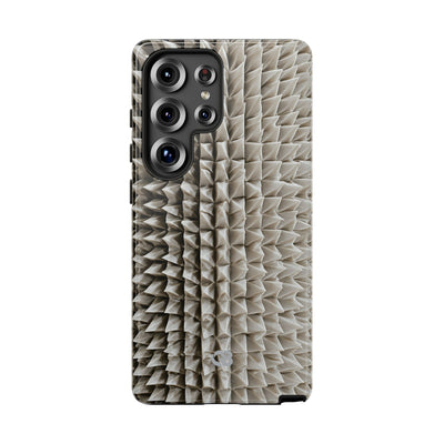 Beige Tough Phone Case for Samsung - Bone Spiked Grid