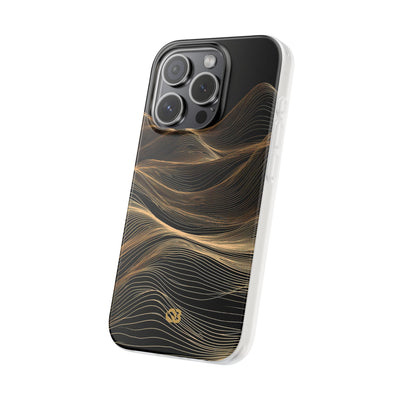 Black Lite Phone Case for iPhone - Copper Topo Ridge