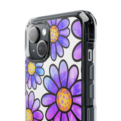 Violet Grunge Bloom · Impact Phone Case for iPhone · Magsafe