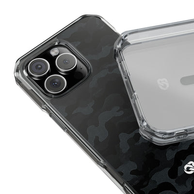 Blackout Urban Camo · Clear Impact Magnetic Phone Case for iPhone · Black