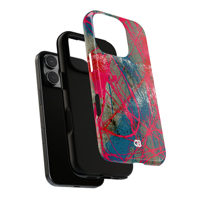 Neon Static Drip · Tough Phone Case for iPhone · Pink