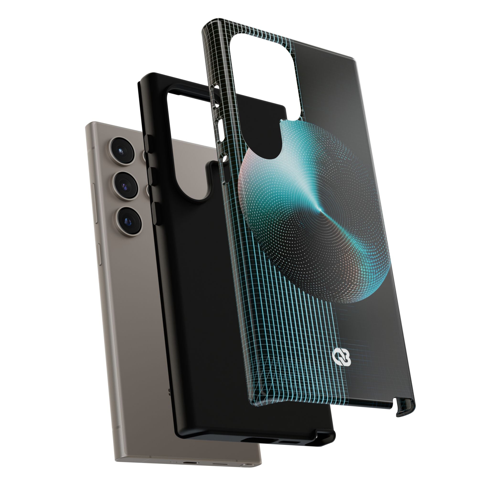 Blue Tough Phone Case for Samsung - Cyan Vector Sphere