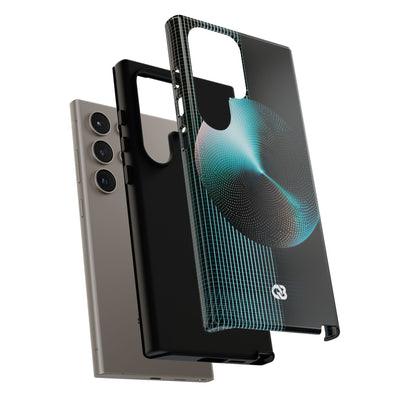 Blue Tough Phone Case for Samsung - Cyan Vector Sphere