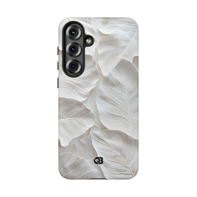 Sculpted Ivory Leaves · Tough Phone Case for Samsung