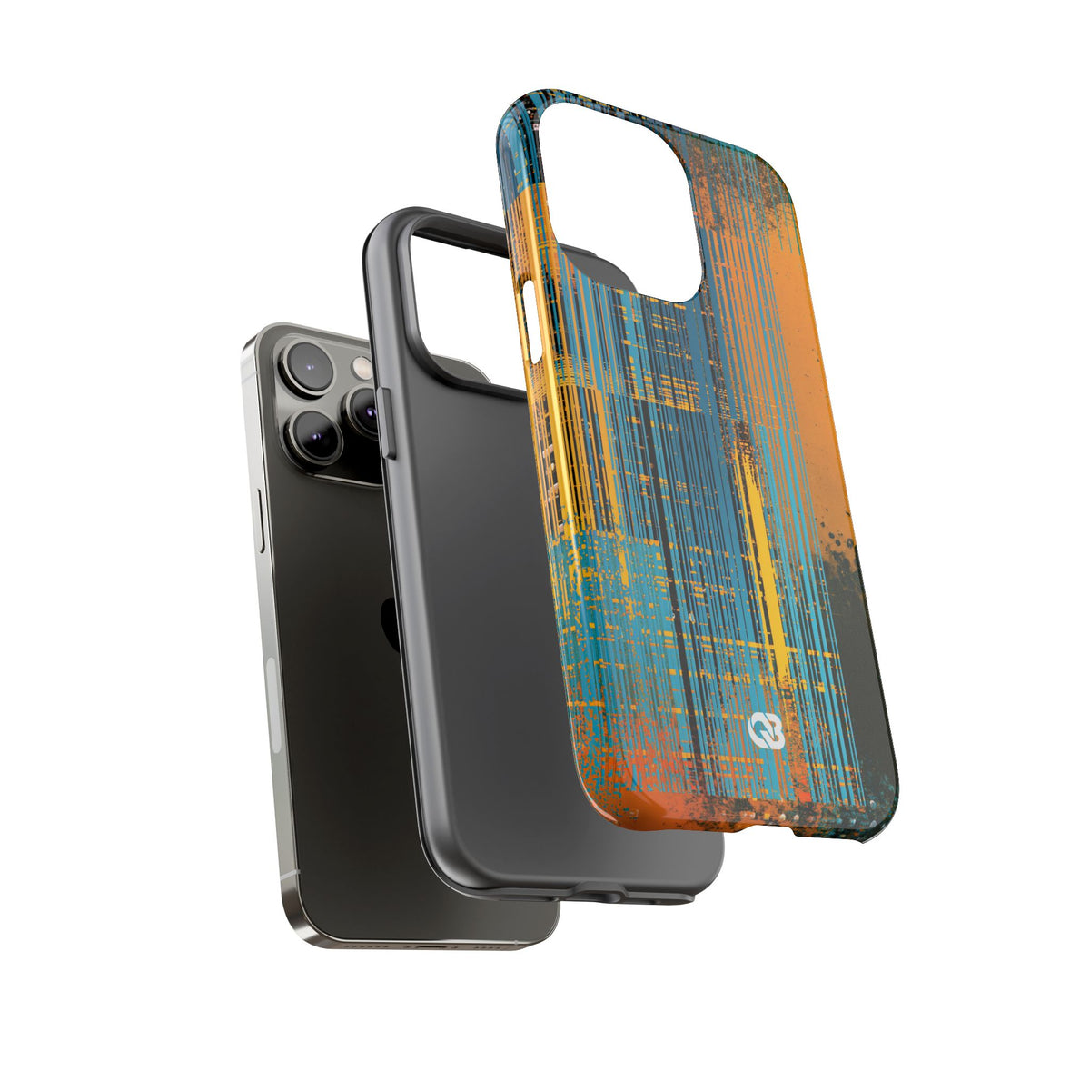 Cyber Glitch Stream · Tough Phone Case for iPhone · Teal