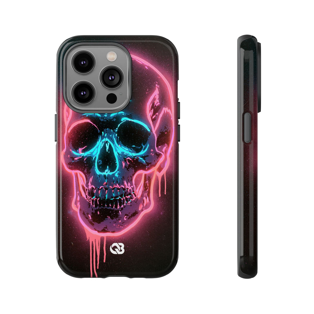 Neon Drip Skull · Tough Phone Case for iPhone · Black