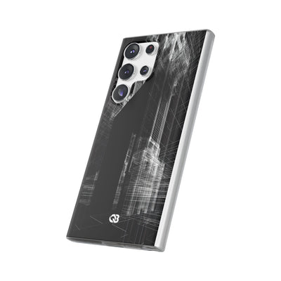 Black Lite Phone Case for Samsung - Ghost Urban Wireframe