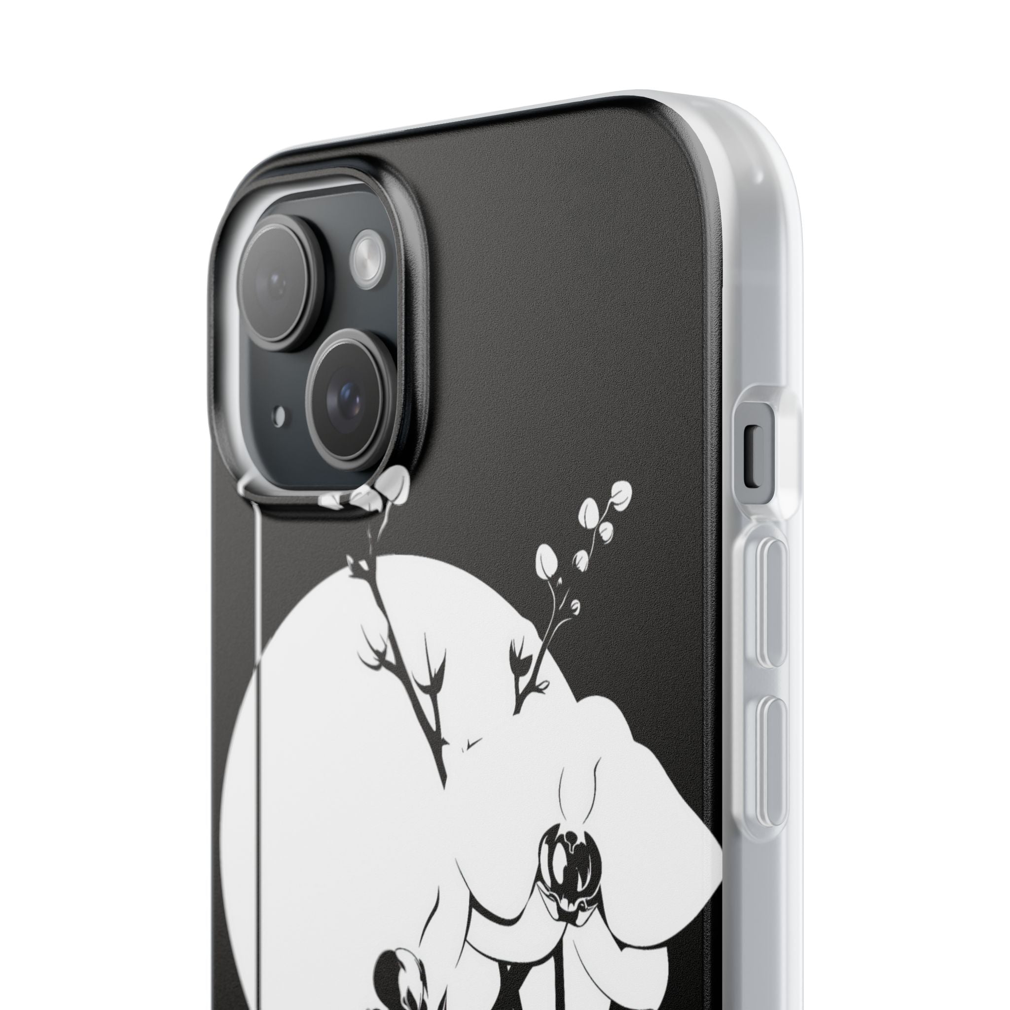 Black Lite Phone Case for iPhone - Lunar Orchid Grid