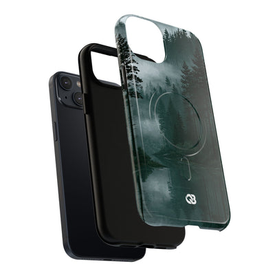Misty Pine Reflections · Tough 2.0 Magnetic Phone Case for iPhone · Green