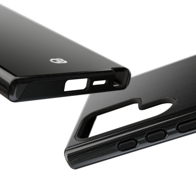Black Tough Phone Case for Samsung - Brushed Obsidian Slate