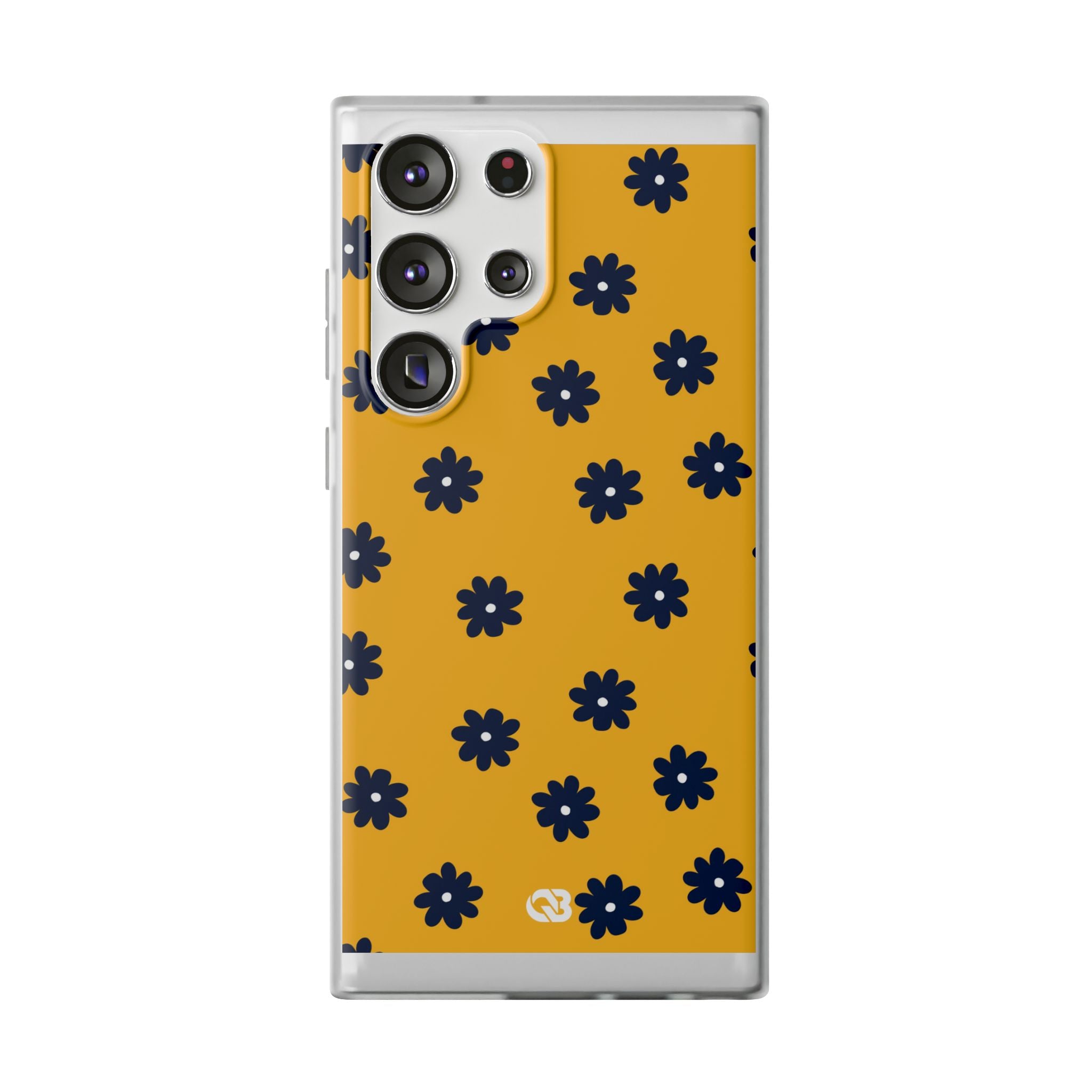 Navy Daisy Mustard · Soft Phone Case for Samsung