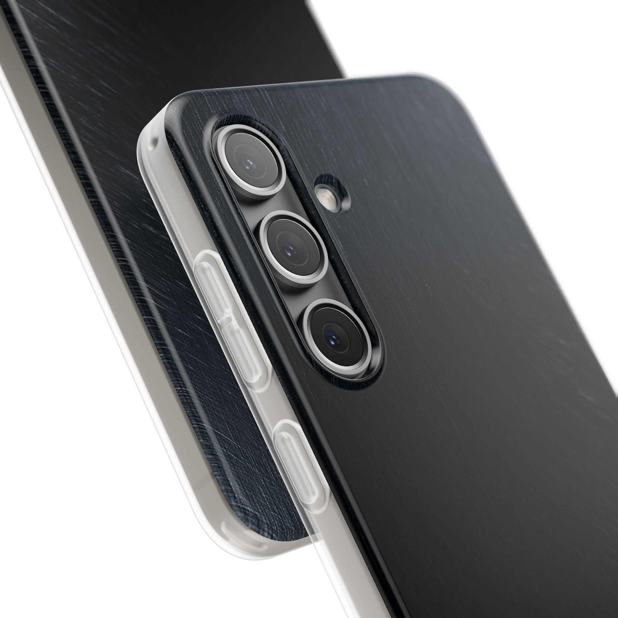 Black Lite Phone Case for Samsung - Midnight Brushed Grain