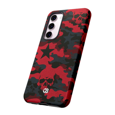 Crimson Skull Camo · Tough Phone Case for Samsung · Red