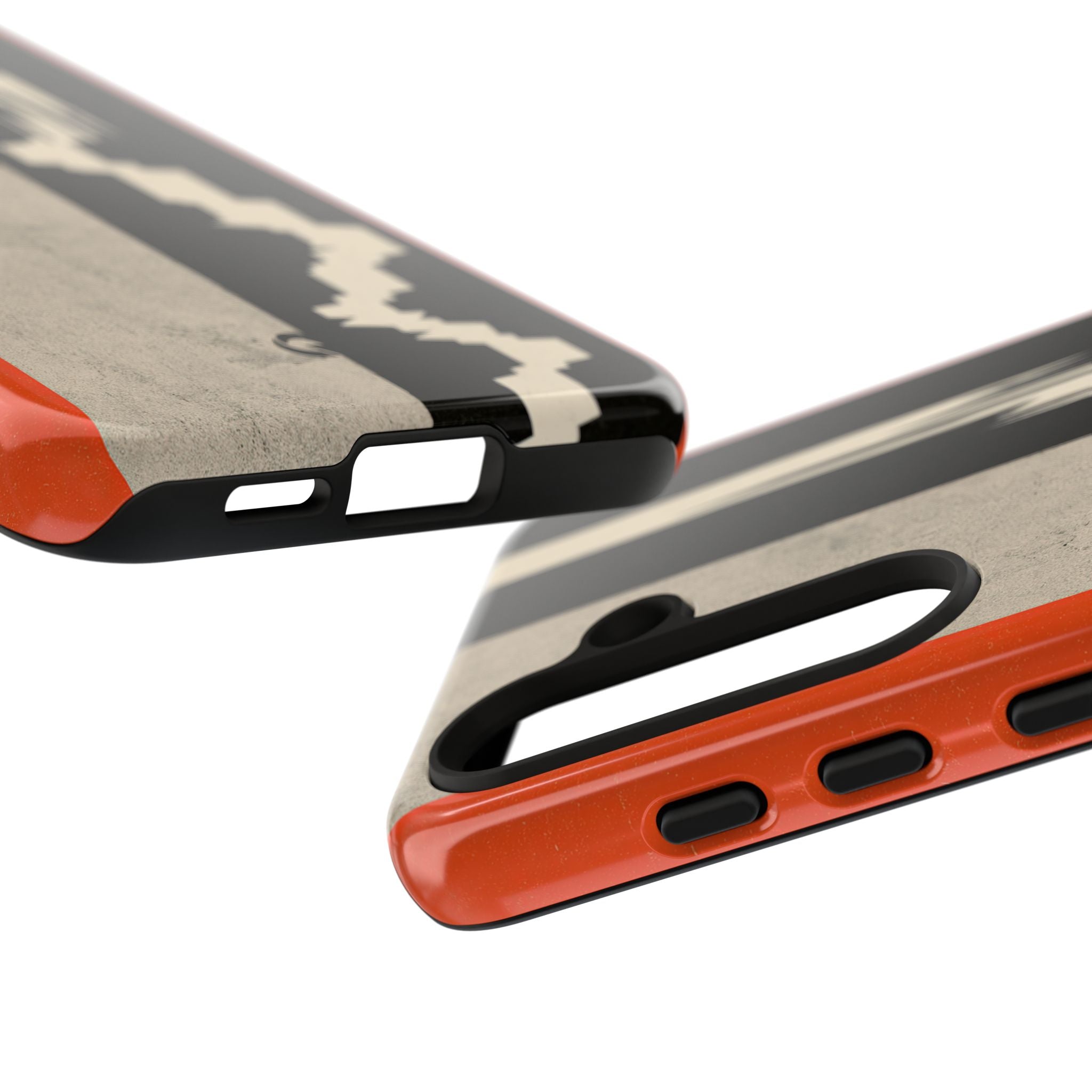 Orange Tough Phone Case for Samsung - Orange Monolith Rift